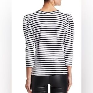 A.L.C. Karlie Striped Puff Sleeve Tee
